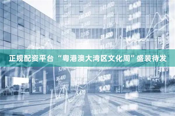正规配资平台 “粤港澳大湾区文化周”盛装待发